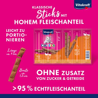 Vitakraft Cat Stick Classic - 24 x 6 g Truthahn & Lamm
