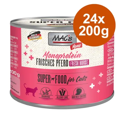 MAC's Cat 24 x 200 g Alimento umido per gatti - Vitello & Tacchino