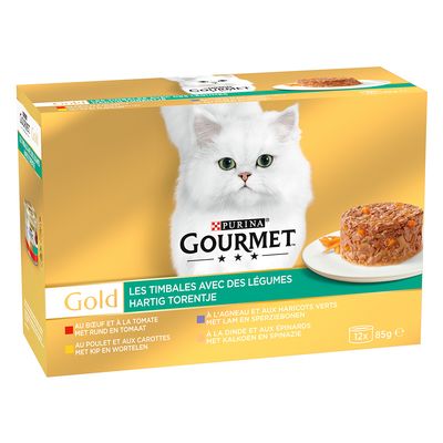 Gourmet Gold rafinált ragu  24 x 85 g Mix zöldséggel (4 változattal)