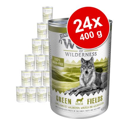 Wolf of Wilderness Senior gazdaságos csomag 24 x 400 g Vegyes csomag