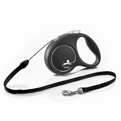 flexi Black Design Rollijn Koord zwart, 5 m S: tot 12 kg - Flexi Black Design Rollijn Koord zwart, 5 m