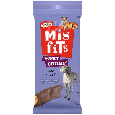 Misfits Wonky Chomp Dog Treats for Medium Dogs (2 Sticks)