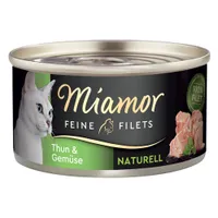 Miamor Fine Filets Naturelle, 6 x 80 g - tonnikala & kasvikset