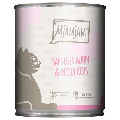 MjAMjAM, 6 x 800 g Soczysty kurczak i dziki łosoś