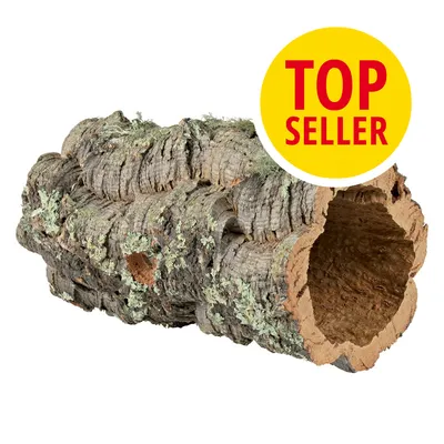 Korkröhre mit natürlicher Struktur und Moos, gelbes Badge mit rotem Text 'Top Seller'.