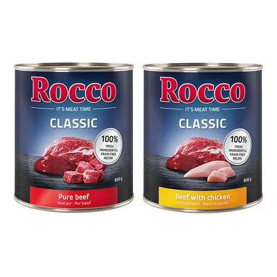 Sparpaket Rocco Classic 12 x 800 g - Mix (Rind pur, Huhn)
