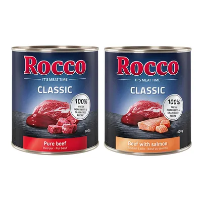 Sparpaket Rocco Classic 12 x 800 g - Mix (Rind pur, Lachs) Sparpaket Rocco Classic 12 x 800 g - Mix (Rind pur, Lachs)