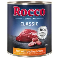 6 x 800 g Rocco Classic -10% kedvezmény! - Marha & szárnyasszív