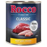 6 x 800 g Rocco Classic -10% kedvezmény! - Marha & csirke