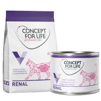 Kombi-Paket: Concept for Life Veterinary Diet Renal - 350 g Trockenfutter + 6 x 200 g Nassfutter