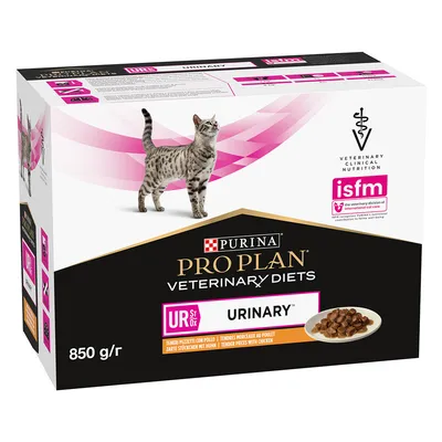 PURINA PRO PLAN Veterinary Diets Feline UR ST/OX Urinary, poulet - 10 x 85 g