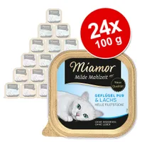 Lot Miamor Milde Mahlzeit 24 x 100 g pour chat - lot mixte II : 2 sortes à la volaille pure