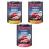 Rocco Classic 6 x 400 g Pack mixto ave (vacuno y pollo, vacuno con corazones de ave, vacuno y pavo)