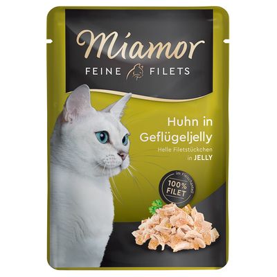 Miamor Feine Filets v želé 24 x 100 g kuracie v hydinovom želé