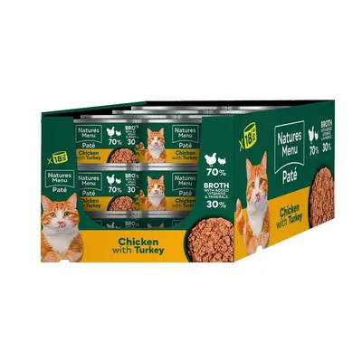 Natures Menu Pâté Cans Adult - Chicken with Turkey - 18 x 85g