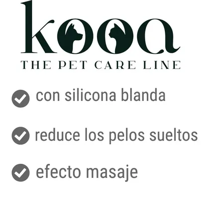 kooa THE PET CARE LINE; con silicona blanda, reduce los pelos sueltos, efecto masaje