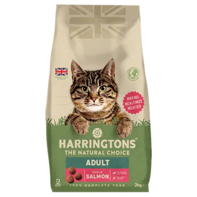 Harringtons Adult Cat Food Rich in Salmon - Economy Pack: 2 x 2kg