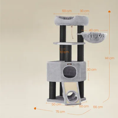Feandrea Cat Tree - Grey/Black - cat tree Feandrea Cat Tree - Grey/Black - cat tree