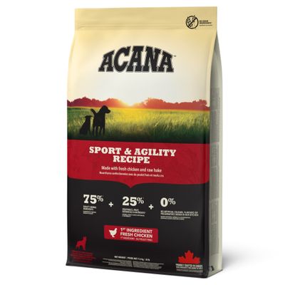 Acana Sport i Agility, kurczak i surowa flądra - 11,4 kg