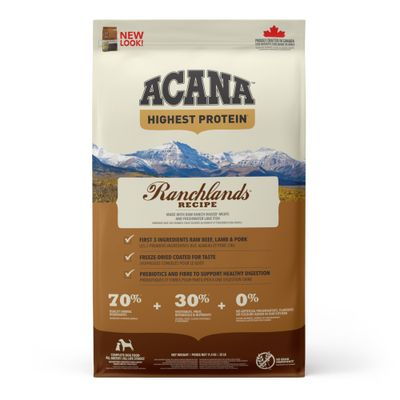 Acana Highest Protein wołowina, jagnięcina i pstrąg 11,4 kg