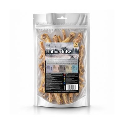 Collagen Sticks, 200 g. Sammansättning: 100 % nötkött. Analys: Protein 72 %, fuktighet 10 %. Utfodringsrekommendation och näringsvärden finns på baksidan.