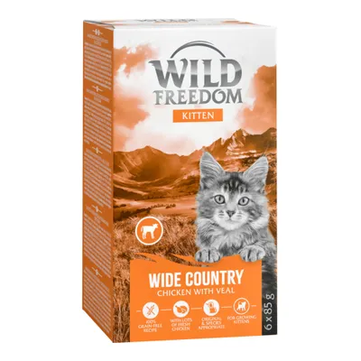 Wild Freedom Kitten Wide Country Chicken with Veal, 100% grain-free Rezept, viel frisches Huhn, artgerecht, für wachsende Kätzchen, 6 x 85 g. Wild Freedom Kitten Wide Country Chicken with Veal, 100% grain-free Rezept, viel frisches Huhn, artgerecht, für wachsende Kätzchen, 6 x 85 g.