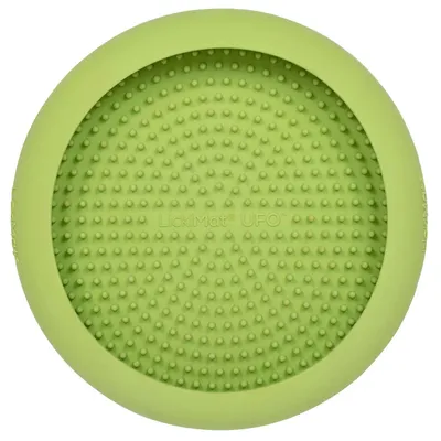 LickiMat UFO Licking Mat – Green - 18.5 x 6 cm (diameter x H)