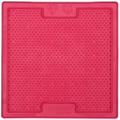 LickiMat Soother Classic Licking Mat – Pink - 23 x 20 x 1 cm (L x W x H)