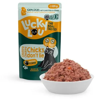 Lucky Lou Senior 16 x 125 g - 16 x 125 g Pluimvee