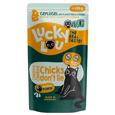 Lucky Lou Senior Saver Pack 48 x 125g - Poultry