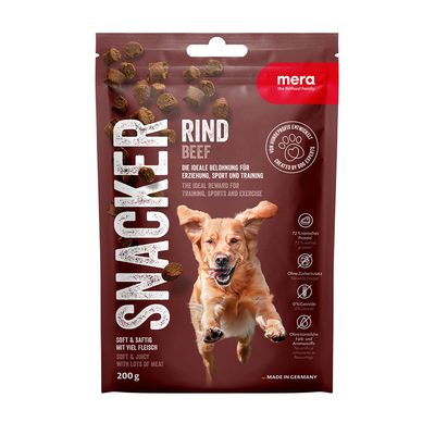 Friandises MERA Snacker bœuf pour chien 4 x 200 g