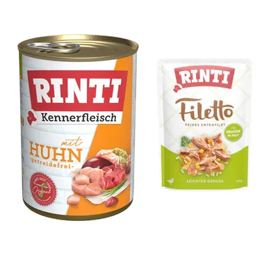 6 x 400g RINTI Wet Dog Food + 100g RINTI Wet Dog Food Free! * - Chicken Adult (6 x 400g) + Duck with Vegetables Filetto in Jelly (100g) 6 x 400g RINTI Wet Dog Food + 100g RINTI Wet Dog Food Free! * - Chicken Adult (6 x 400g) + Duck with Vegetables Filetto in Jelly (100g)