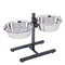 Supporto con 2 ciotole in acciaio 2 x 1,8 l, Ø 21 cm, max H38 cm