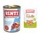 RINTI: karma mokra dla psa, 6 x 400 g + Filetto w galarecie, kaczka z warzywami, 100 g gratis! Kennerfleisch, serca drobiowe