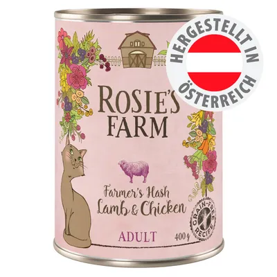 Rosie's Farm Farmer's Hash Lamb & Chicken, Adult, 400g, Grain-Free Recipe. Hergestellt in Österreich. Rosie's Farm Farmer's Hash Lamb & Chicken, Adult, 400g, Grain-Free Recipe. Hergestellt in Österreich.