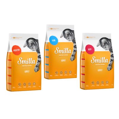 Smilla Adult Katzenfutter in drei Sorten: Beef, Fish und Poultry. Wiederverwendbare Verpackung. Jetzt testen!