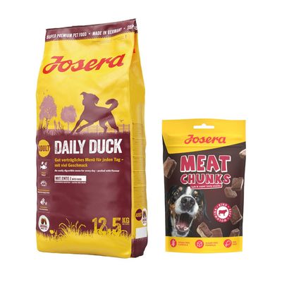 Josera Daily Duck Adult, lättsmält meny med anka, glutenfri sammansättning, 12,5 kg, Made in Germany.