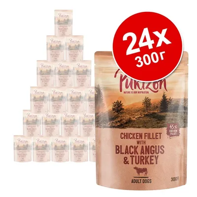 Purizon Chicken Fillet with Black Angus & Turkey за кучета, 24 x 300 г. Видимо: 45% chicken fillet, Adult Dogs.