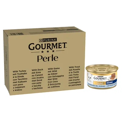24x85 g gratis! 96x85 g Megapack Gourmet Perle + gratis 24x85g Gourmet Gold hrană umedă pisici - Perle 96 x 85 g Păstrăv, curcan, rață, vânat (în gelatină) + Gold Mousse Pește oceanic 24 x 85 g 24x85 g gratis! 96x85 g Megapack Gourmet Perle + gratis 24x85g Gourmet Gold hrană umedă pisici - Perle 96 x 85 g Păstrăv, curcan, rață, vânat (în gelatină) + Gold Mousse Pește oceanic 24 x 85 g