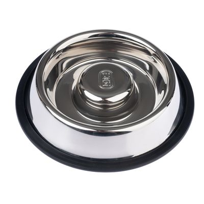 TIAKI Slow Feeding Bowl Silvered matskål 570 ml, Ø 24,5 cm