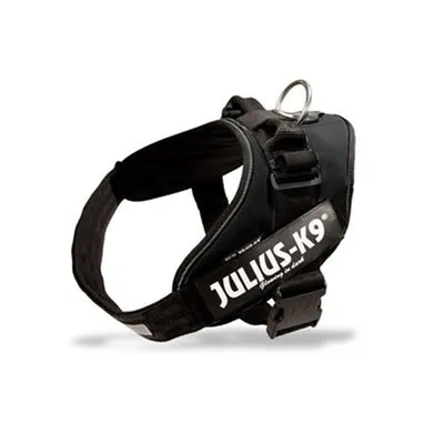 JULIUS-K9® Power Harness - Black - M - Size 0: 58-76cm chest circumference