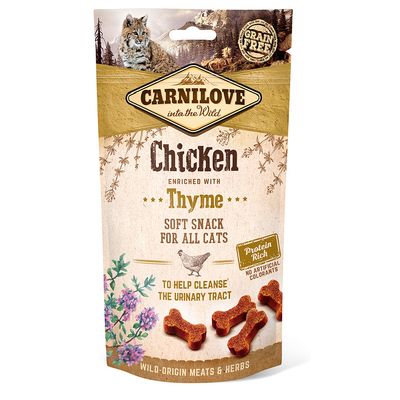 Carnilove snacks semihúmedos con pollo y tomillo para gatos 50 g