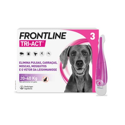 Frontline® Tri-Act pipetas para cães de 20 a 40 kg 3 x 4 ml