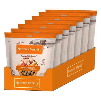 Nature's Variety Complete Food Mini Adult, 80% chicken, with fruit, vegetables, vitamins and minerals. Freeze-dried raw food for dogs, pack for 1-2 days.