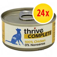 thrive COMPLETE 100% Chicken 0% Nonsense kissanruokapurkki, pakkauksessa 24 kpl