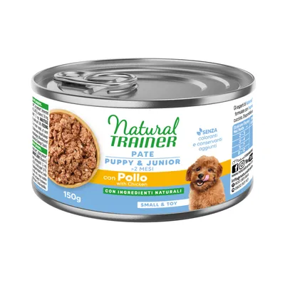Natural Trainer Pate Small & Toy Puppy & Junior, kurczak - 12 x 150 g