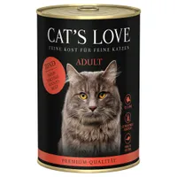 Cat's Love 6 x 400 g Umido per gatto - Puro Manzo