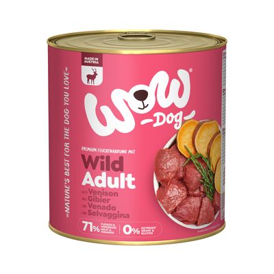 Lot économique WOW Adult 24 x 800 g pour chien gibier