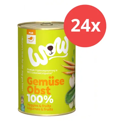 wow Gemüse Obst 100%, Premium-Ergänzungsnahrung, 24x Dose, Made in Austria, Veggies & fruits, 100% Lebensmittelqualität