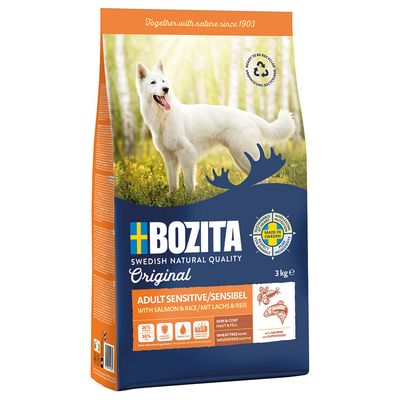 Bozita Original Adult Sensitive Haut & Fell mit Lachs & Reis - Weizenfrei 3 kg